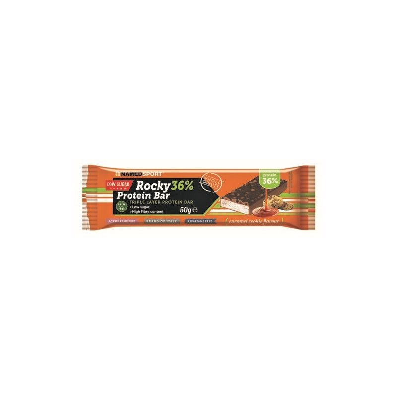 ROCKY 36% PROT BAR CARAMEL 50G NAMED