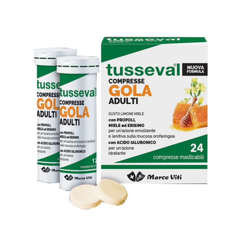 TUSSEVAL GOLA ADULTI 24CPR MAS 