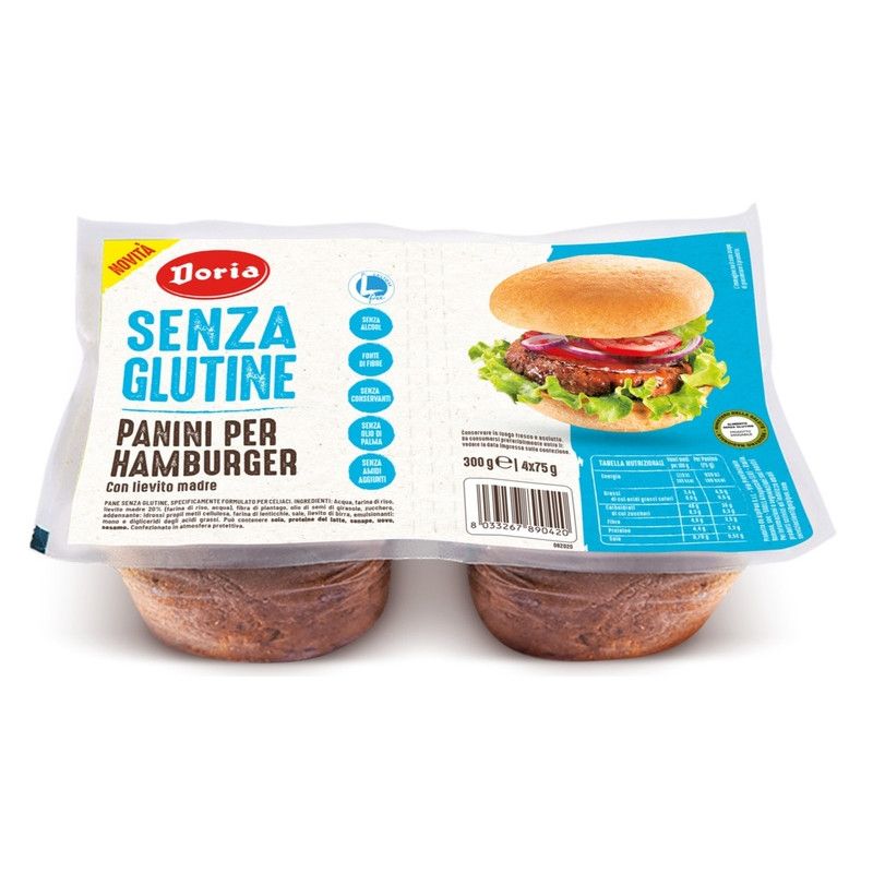 DORIA PANINI HAMBURGER 4X75G 