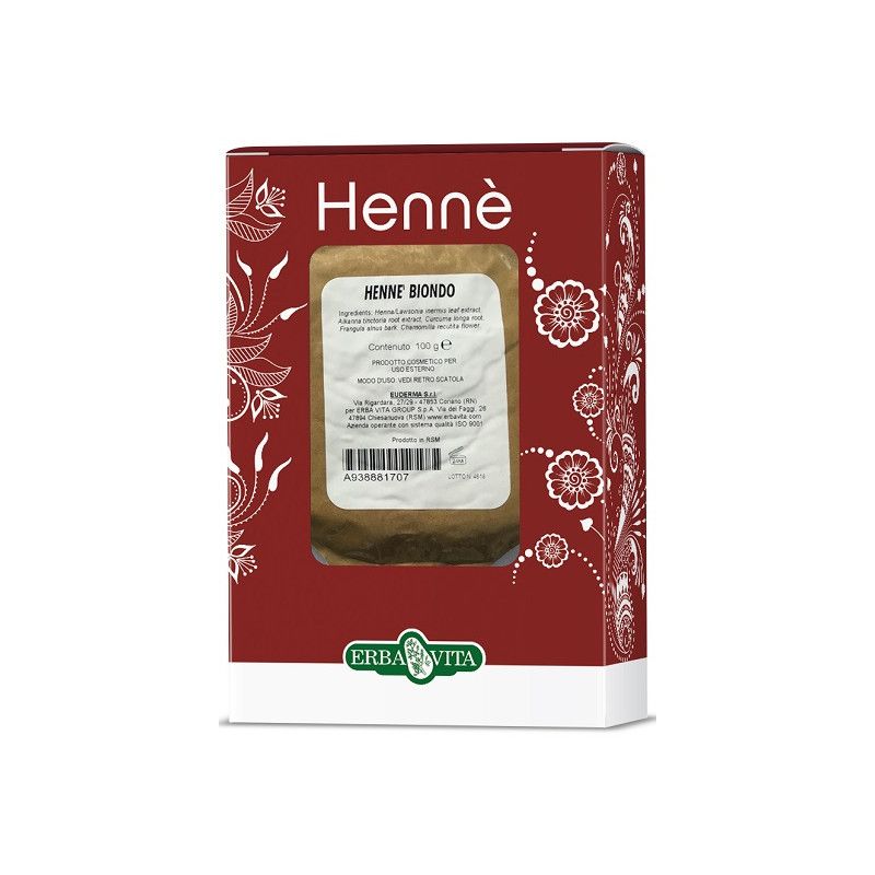 HENNE COLOR CAP BIONDO 100G ERBA VITA