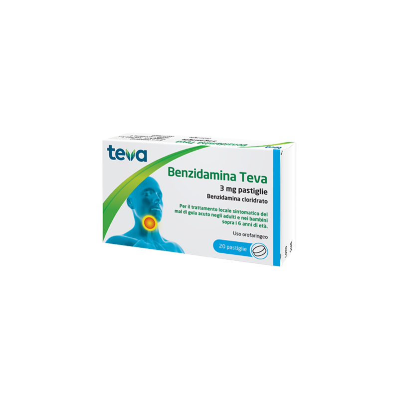 BENZIDAMINA TEVA*20PASTL 3MG TEVA