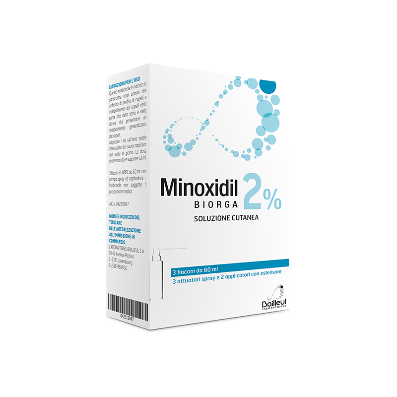 MINOXIDIL BIORGA*SOL CUT 3FL2% MINOXIDIL