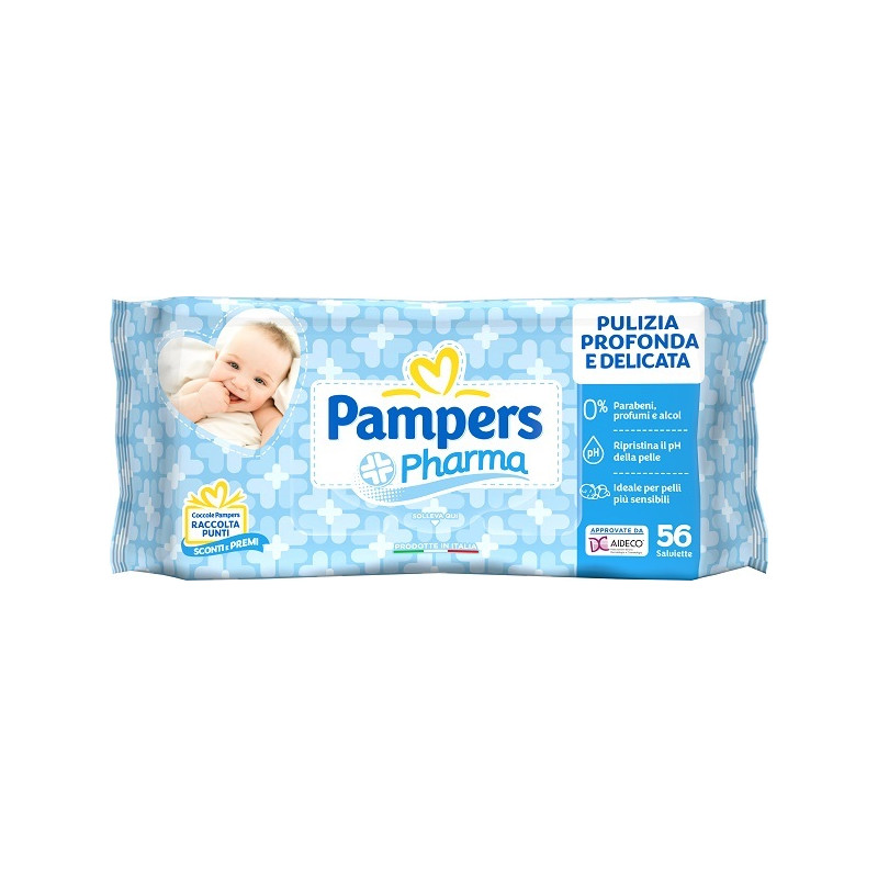 PAMPERS PHARMA SALVIETTE 56PZ PAMPERS BABY-DRY