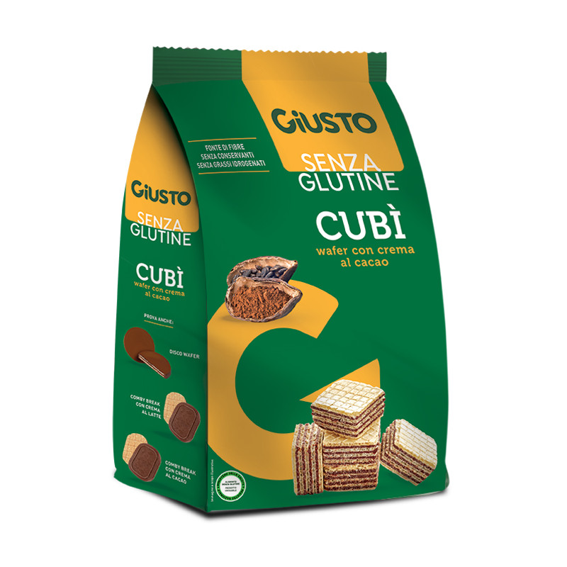 GIUSTO S/G CUBI' WAFER CAC250G GIUSTO APROTEICO