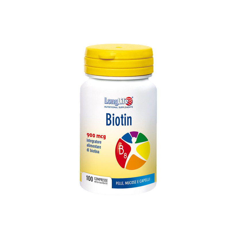 LONGLIFE BIOTIN 900MCG 100CPR LONG LIFE