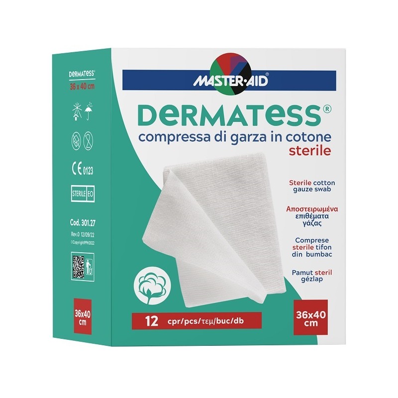 DERMATESS COT GARZA 36X40 12PZ PIETRASANTA PHARMA