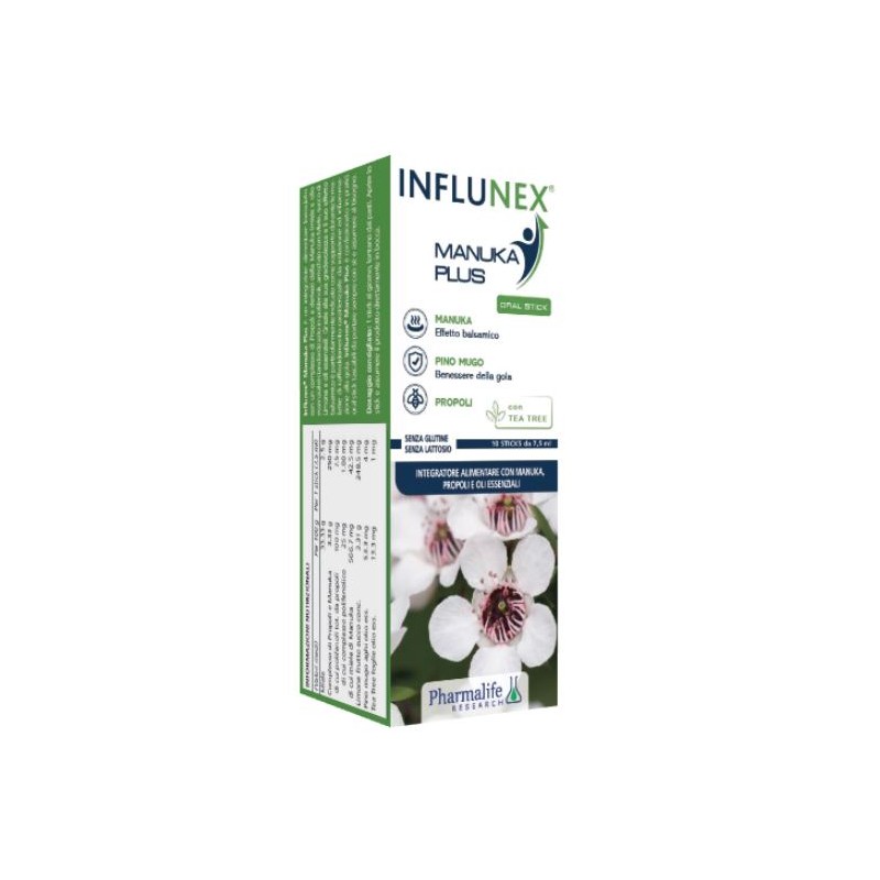 INFLUNEX MANUKA PLUS 10STICK PHARMALIFE RESEARCH