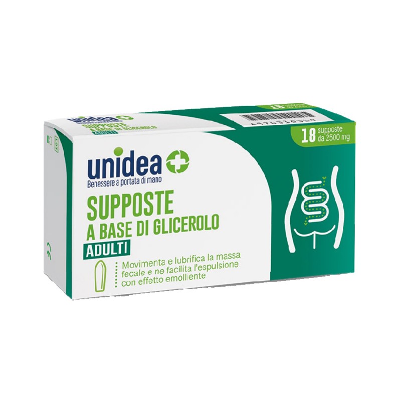 UNIDEA SUPPOSTE GLIC2500MG 18P 