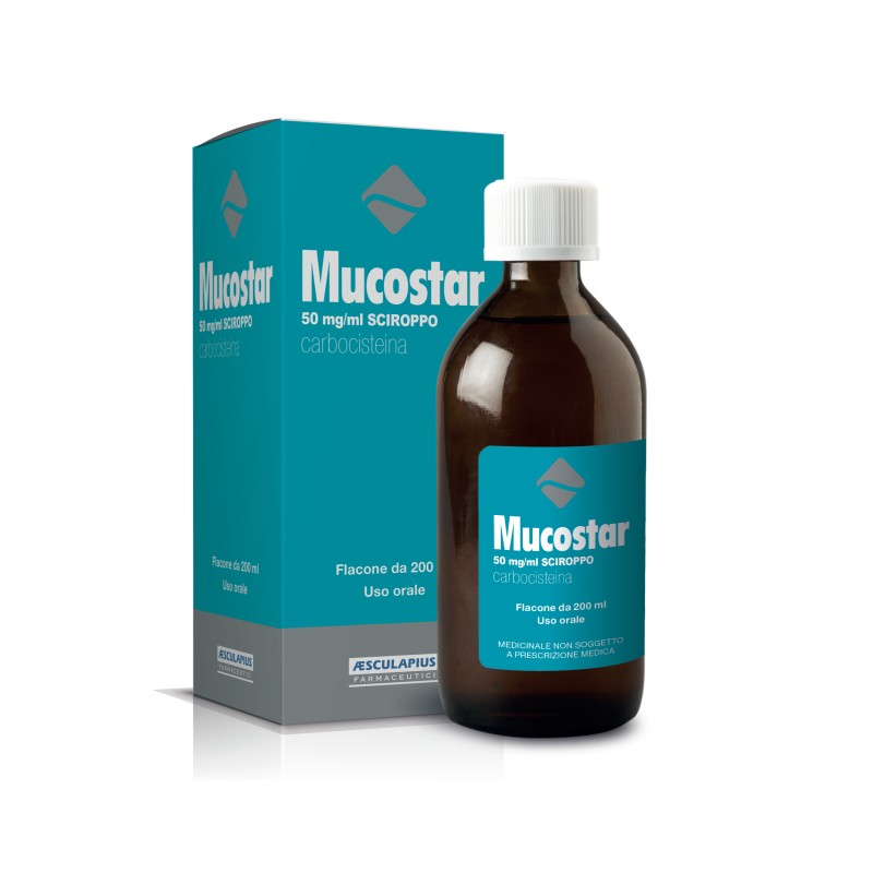 MUCOSTAR*SCIR FL 200ML 50MG/ML AESCULAPIUS FARMACEUTICI