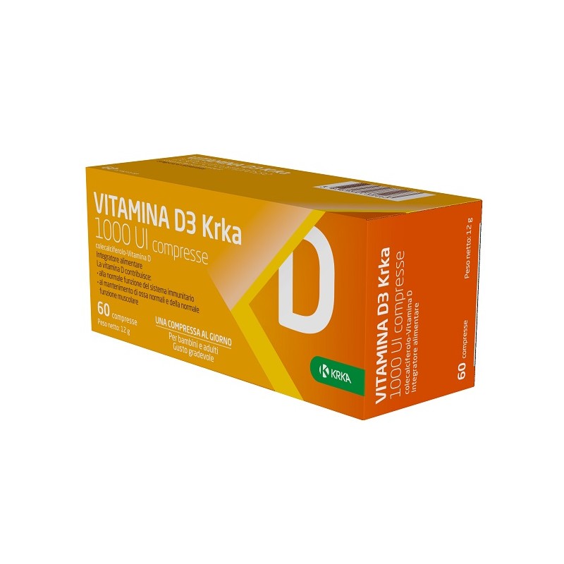 VITAMINA D3 KRKA 1000 UI 60CPR 