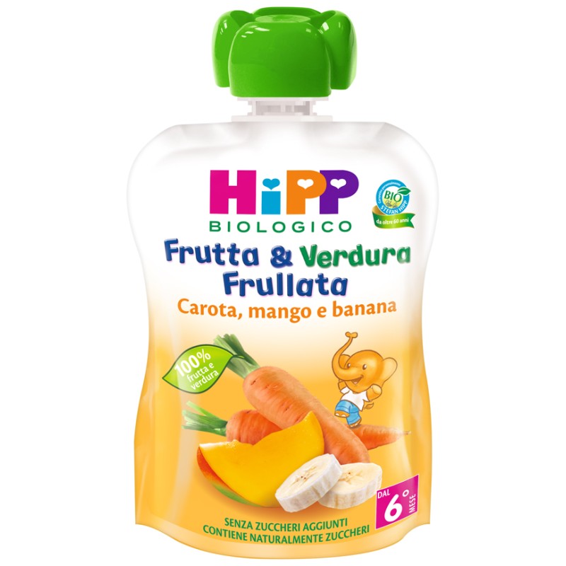 HIPP BIO FRUT&VER CAR/MA/BA90G HIPP