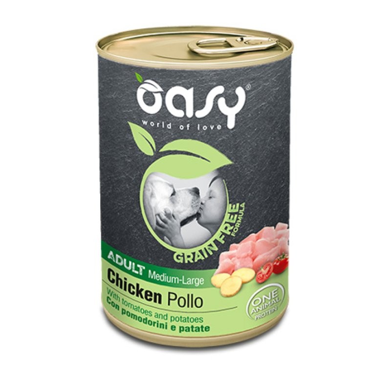 OASY WET DOG GF AD M/L POL400G WONDERFOOD