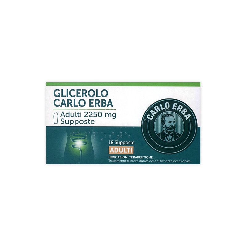 GLICEROLO*AD 18SUPP 2250MG CARLO ERBA